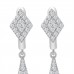 1.30 ct Round Cut Diamond Chandelier Earrings in 14 kt White Gold 1.30 ct Round Cut Diamond Chandelier Earrings in 14 kt White Gold